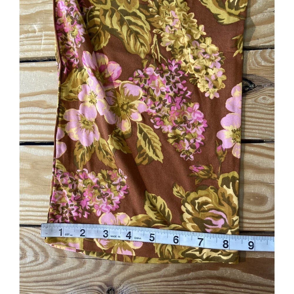 NEW Isaac Mizrahi Live Floral Pajama Sleep Set Size Medium Golden Button Front - Picture 10 of 12